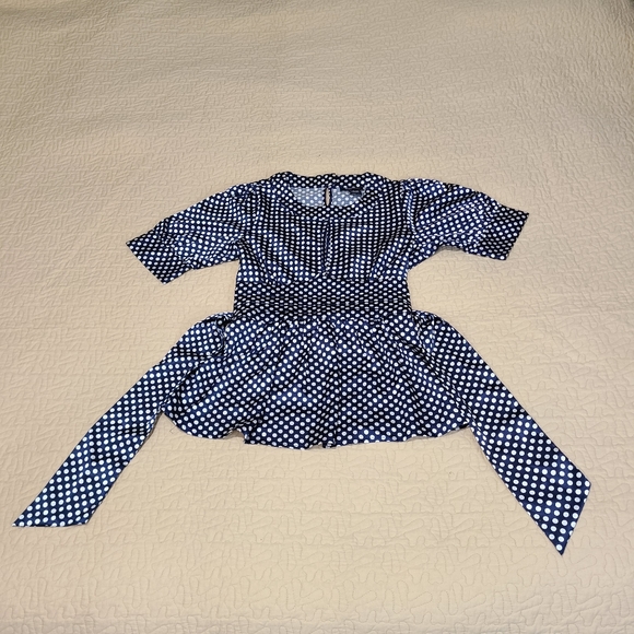 BCBG Maxazria polka dot blouse size S - Picture 2 of 7